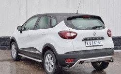 13 999 р. Защита заднего бампера (Ø42 мм волна, нержавейка) SLITKOFF  Renault Kaptur (2016-2020) дорестайлинг  с доставкой в г. Майкоп. Увеличить фотографию 2