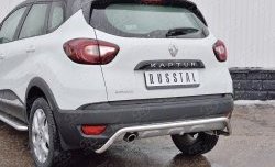 13 999 р. Защита заднего бампера (Ø42 мм волна, нержавейка) SLITKOFF  Renault Kaptur (2016-2020) дорестайлинг  с доставкой в г. Майкоп. Увеличить фотографию 3