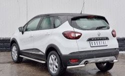13 849 р. Защита заднего бампера (Ø63 мм уголки, нержавейка) SLITKOFF  Renault Kaptur (2016-2020) дорестайлинг  с доставкой в г. Майкоп. Увеличить фотографию 2