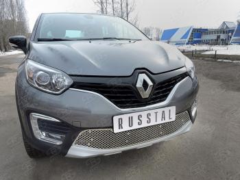 4 299 р. Сетка нижнего воздухозаборника (нержавеющая сталь) Russtal Renault Kaptur дорестайлинг (2016-2020)  с доставкой в г. Майкоп. Увеличить фотографию 2