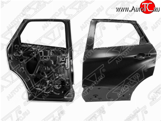 32 699 р. Левая задняя дверь SAT. Renault Kaptur дорестайлинг (2016-2020) (Неокрашенная)  с доставкой в г. Майкоп