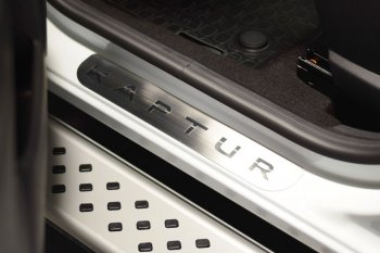 2 559 р. Накладки в проем дверей (4 шт) (НПС) RENAULT Kaptur 2016- Renault Kaptur дорестайлинг (2016-2020) (Нержавейка)  с доставкой в г. Майкоп. Увеличить фотографию 3