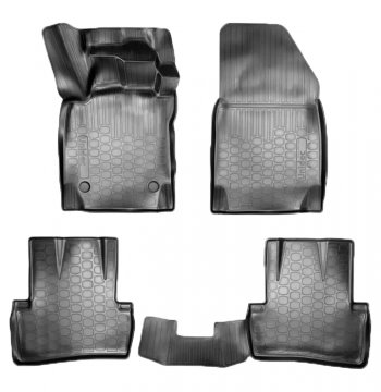 Коврики салонные Noplast (3D) Renault Kaptur (2016-2020) дорестайлинг (Черные)