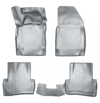 Коврики салонные Noplast (3D) Renault Kaptur (2016-2020) дорестайлинг (Серые)