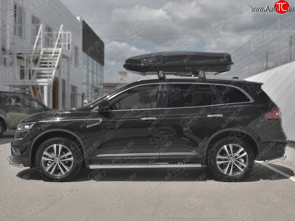 19 399 р. Пороги труба 120х60 Russtal (овал с проступью) Renault Koleos 2 (2016-2025)  с доставкой в г. Майкоп