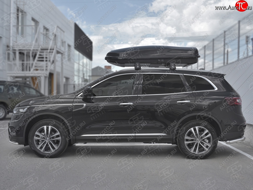 16 649 р. Пороги труба 75х42 Russtal (овал с проступью) Renault Koleos 2 (2016-2025)  с доставкой в г. Майкоп