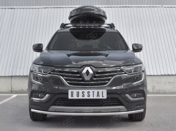 Защита переднего бампера (Ø42 мм, нержавейка) SLITKOFF Renault Koleos  2 (2016-2025)