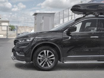 21 749 р. Защита переднего бампера (2 трубы Ø63 и 42 мм, нержавейка) SLITKOFF  Renault Koleos  2 (2016-2025)  с доставкой в г. Майкоп. Увеличить фотографию 4