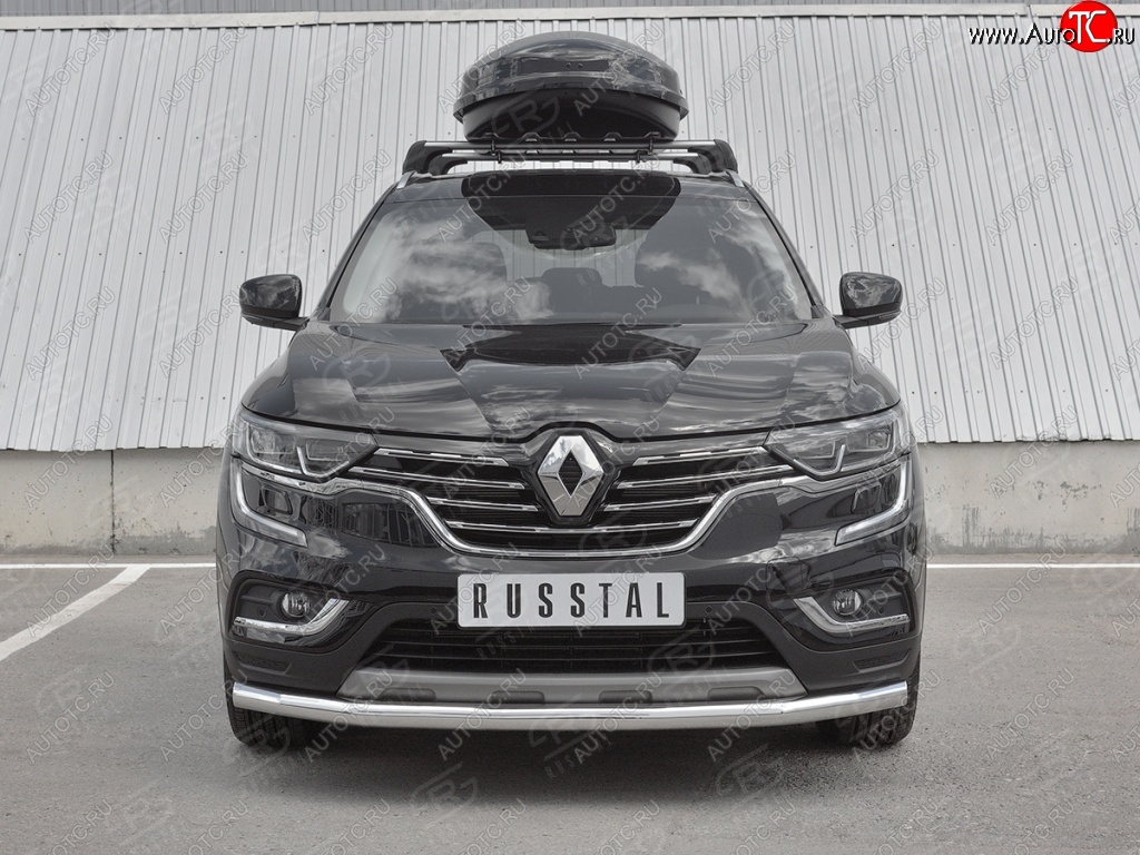 18 599 р. Защита переднего бампера (Ø63 мм, нержавейка) SLITKOFF Renault Koleos 2 (2016-2025)  с доставкой в г. Майкоп