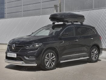 16 099 р. Защита переднего бампера (2 трубы Ø63 и 75х42 мм, нержавейка) Russtal Renault Koleos 2 (2016-2025)  с доставкой в г. Майкоп. Увеличить фотографию 3