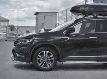 16 099 р. Защита переднего бампера (2 трубы Ø63 и 75х42 мм, нержавейка) Russtal Renault Koleos 2 (2016-2025)  с доставкой в г. Майкоп. Увеличить фотографию 4