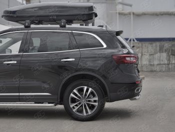 14 999 р. Защита заднего бампера (Ø63 мм, нержавейка) SLITKOFF Renault Koleos 2 (2016-2025)  с доставкой в г. Майкоп. Увеличить фотографию 3