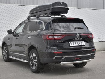 14 999 р. Защита заднего бампера (Ø63 мм, нержавейка) SLITKOFF Renault Koleos 2 (2016-2025)  с доставкой в г. Майкоп. Увеличить фотографию 4