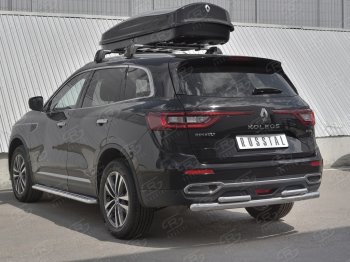 18 849 р. Защита заднего бампера (2 трубы Ø63 и 42 мм, нержавейка) SLITKOFF Renault Koleos 2 (2016-2025)  с доставкой в г. Майкоп. Увеличить фотографию 4