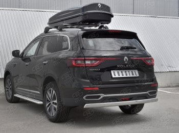 11 549 р. Защита заднего бампера (Ø75х42 мм, нержавейка) Russtal Renault Koleos 2 (2016-2025)  с доставкой в г. Майкоп. Увеличить фотографию 4