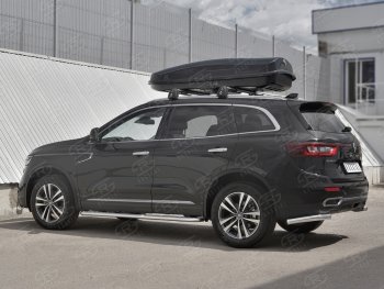 17 849 р. Защита заднего бампера (Ø63 мм уголки, нержавейка) SLITKOFF Renault Koleos 2 (2016-2025)  с доставкой в г. Майкоп. Увеличить фотографию 2