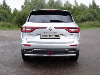 Защита заднего бампера ТСС (нержавейка d60,3) Renault Koleos  2 (2016-2025)