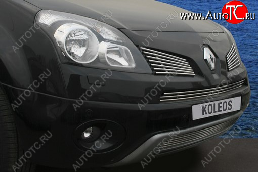 2 267 р. Декоративный элемент воздухозаборника Souz96 (2 элемента - верх+низ) Renault Koleos Phase 1 (2007-2011)  с доставкой в г. Майкоп