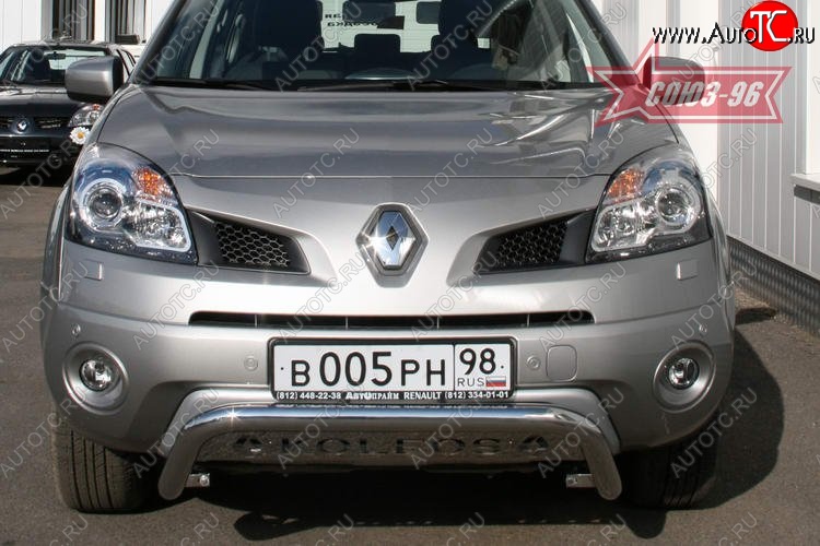 16 379 р. Защита переднего бампера Souz-96 (d60) Renault Koleos Phase 1 (2007-2011)  с доставкой в г. Майкоп