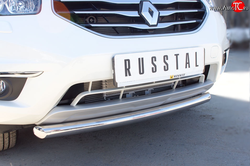 14 499 р. Одинарная защита переднего бампера диаметром 63 мм SLITKOFF Renault Koleos 1 Phase 3 (2013-2016)  с доставкой в г. Майкоп
