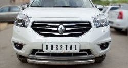 15 349 р. Одинарная защита переднего бампера диаметром 76 мм SLITKOFF Renault Koleos 1 Phase 3 (2013-2016)  с доставкой в г. Майкоп. Увеличить фотографию 3