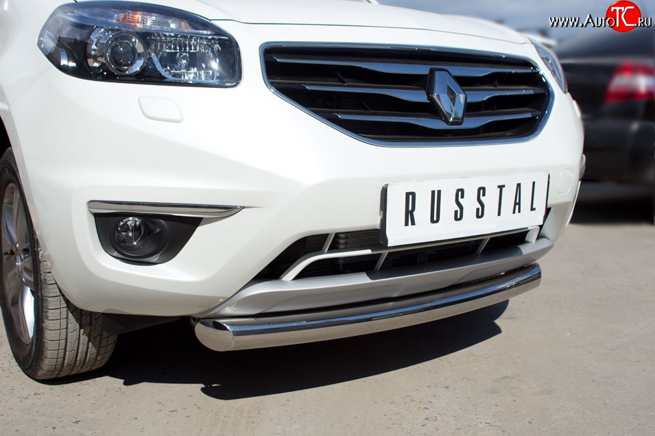 15 349 р. Одинарная защита переднего бампера диаметром 76 мм SLITKOFF Renault Koleos 1 Phase 3 (2013-2016)  с доставкой в г. Майкоп