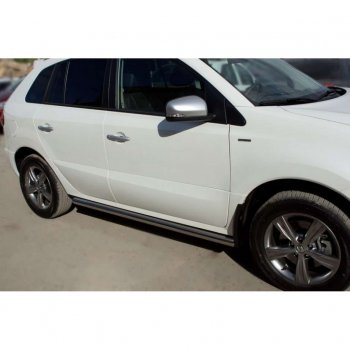 19 999 р. Защита порогов из круглой трубы диаметром 63 мм SLITKOFF v3 Renault Koleos Phase 1 (2007-2011)  с доставкой в г. Майкоп. Увеличить фотографию 2