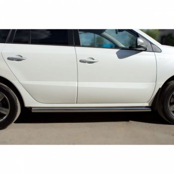 Защита порогов из круглой трубы диаметром 63 мм SLITKOFF v3 Renault Koleos ( 1) (2007-2016) Phase 1, Phase 2, Phase 3