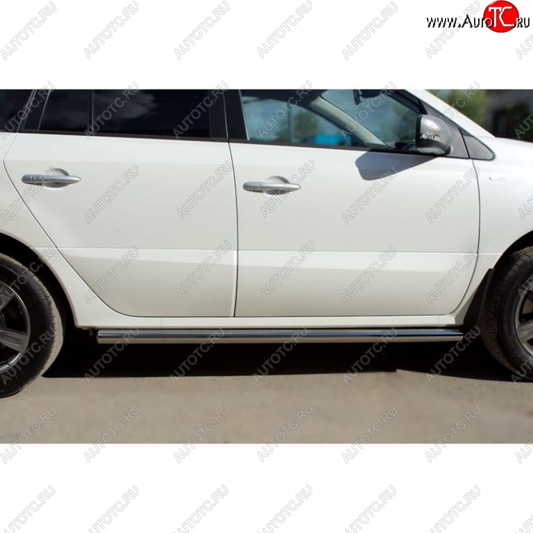19 999 р. Защита порогов из круглой трубы диаметром 63 мм SLITKOFF v3 Renault Koleos Phase 1 (2007-2011)  с доставкой в г. Майкоп