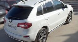 16 649 р. Защита порогов с круглыми вставками для ног из овальной трубы диаметром 75x42 мм (рестайлинг) Russtal Renault Koleos Phase 1 (2007-2011)  с доставкой в г. Майкоп. Увеличить фотографию 3