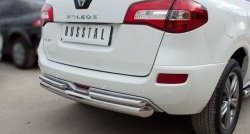 18 699 р. Защита заднего бампера (Ø76 и 42 мм, нержавейка) SLITKOFF Renault Koleos Phase 1 (2007-2011)  с доставкой в г. Майкоп. Увеличить фотографию 3