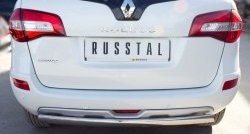 12 999 р. Защита заднего бампера (Ø75x42 мм, нержавейка) Russtal Renault Koleos Phase 1 (2007-2011)  с доставкой в г. Майкоп. Увеличить фотографию 2
