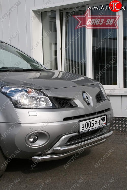 17 099 р. Защита переднего бампера двойная Souz-96 (d460/60) Renault Koleos Phase 1 (2007-2011)  с доставкой в г. Майкоп