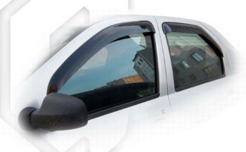 2 099 р. Дефлектора окон CA-Plastiс Renault Logan 1 дорестайлинг (2004-2010) (серия Classic полупрозрачный, Без хром.молдинга)  с доставкой в г. Майкоп. Увеличить фотографию 2