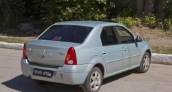 1 129 р. Защитная накладка на задний бампер RA Renault Logan 1 дорестайлинг (2004-2010)  с доставкой в г. Майкоп. Увеличить фотографию 2