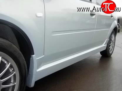 4 249 р. Пороги накладки Street Renault Logan 1 дорестайлинг (2004-2010) (Неокрашенные)  с доставкой в г. Майкоп