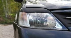 489 р. Реснички RA на фары Renault Logan 1 рестайлинг (2010-2016) (Неокрашенные)  с доставкой в г. Майкоп. Увеличить фотографию 3