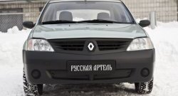 969 р. Зимняя заглушка решетки переднего бампера РА Renault Logan 1 дорестайлинг (2004-2010)  с доставкой в г. Майкоп. Увеличить фотографию 2