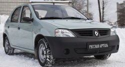 969 р. Зимняя заглушка решетки переднего бампера РА Renault Logan 1 дорестайлинг (2004-2010)  с доставкой в г. Майкоп. Увеличить фотографию 3