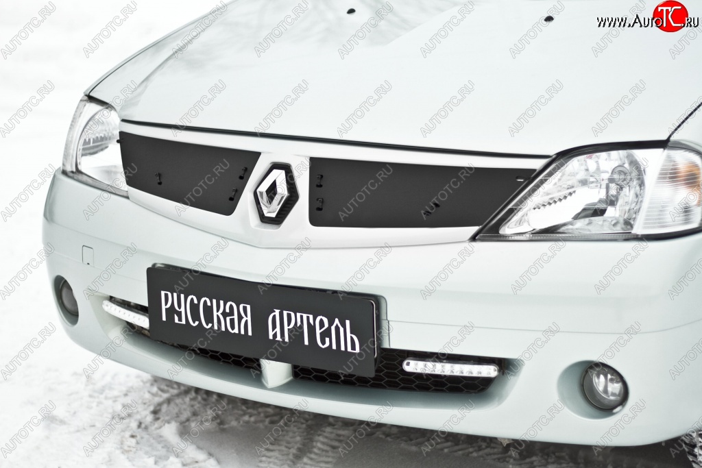 1 089 р. Зимняя заглушка решетки радиатора РА Renault Logan 1 дорестайлинг (2004-2010)  с доставкой в г. Майкоп