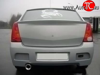 8 149 р. Задний бампер Street Renault Logan 1 дорестайлинг (2004-2010) (Неокрашенный)  с доставкой в г. Майкоп