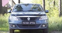 1 999 р. Защитная сетка решетки переднего бампера РА Renault Logan 1 рестайлинг (2010-2016)  с доставкой в г. Майкоп. Увеличить фотографию 3