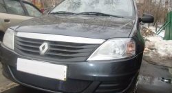 1 229 р. Сетка на бампер Russtal (черная) Renault Logan 1 рестайлинг (2010-2016)  с доставкой в г. Майкоп. Увеличить фотографию 2