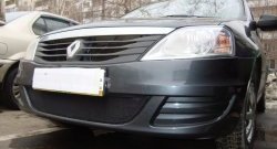 1 229 р. Сетка на бампер Russtal (черная) Renault Logan 1 рестайлинг (2010-2016)  с доставкой в г. Майкоп. Увеличить фотографию 4