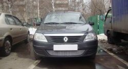 1 899 р. Сетка на бампер Russtal (хром) Renault Logan 1 рестайлинг (2010-2016)  с доставкой в г. Майкоп. Увеличить фотографию 4