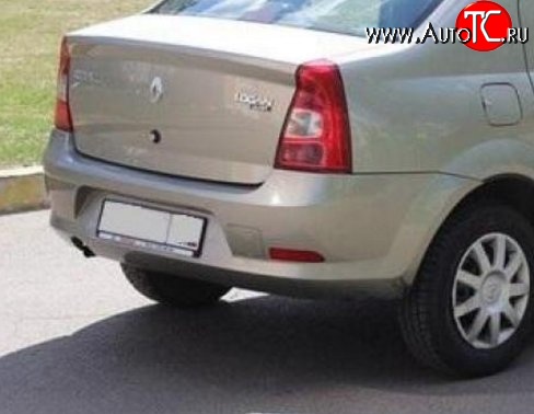 3 899 р. Задний бампер Стандартный Renault Logan 1 рестайлинг (2010-2016) (Неокрашенный)  с доставкой в г. Майкоп