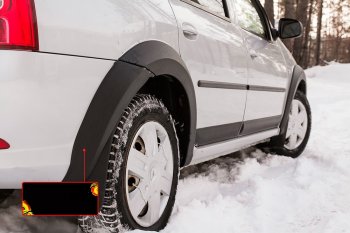 2 749 р. Расширитель арки RA (вылет 10 мм, задний правый)  Renault Logan  1 (2010-2016) рестайлинг (Поверхность глянец (под покраску), Неокрашенный)  с доставкой в г. Майкоп. Увеличить фотографию 2