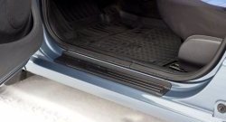 1 369 р. Накладки на порожки автомобиля RA Renault Logan 1 рестайлинг (2010-2016) (Комплект (4 шт.))  с доставкой в г. Майкоп. Увеличить фотографию 3