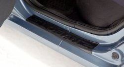 Накладки на порожки автомобиля RA Renault Logan 1 рестайлинг (2010-2016) (Комплект (4 шт.))