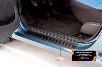 Накладки порожков салона RA Renault Logan 1 рестайлинг (2010-2016) (Передние)